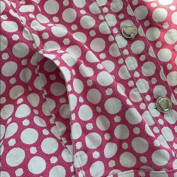 𝅺christopher & Banks Pink Polka Dot Jean Jacket M - Picture 9 of 13